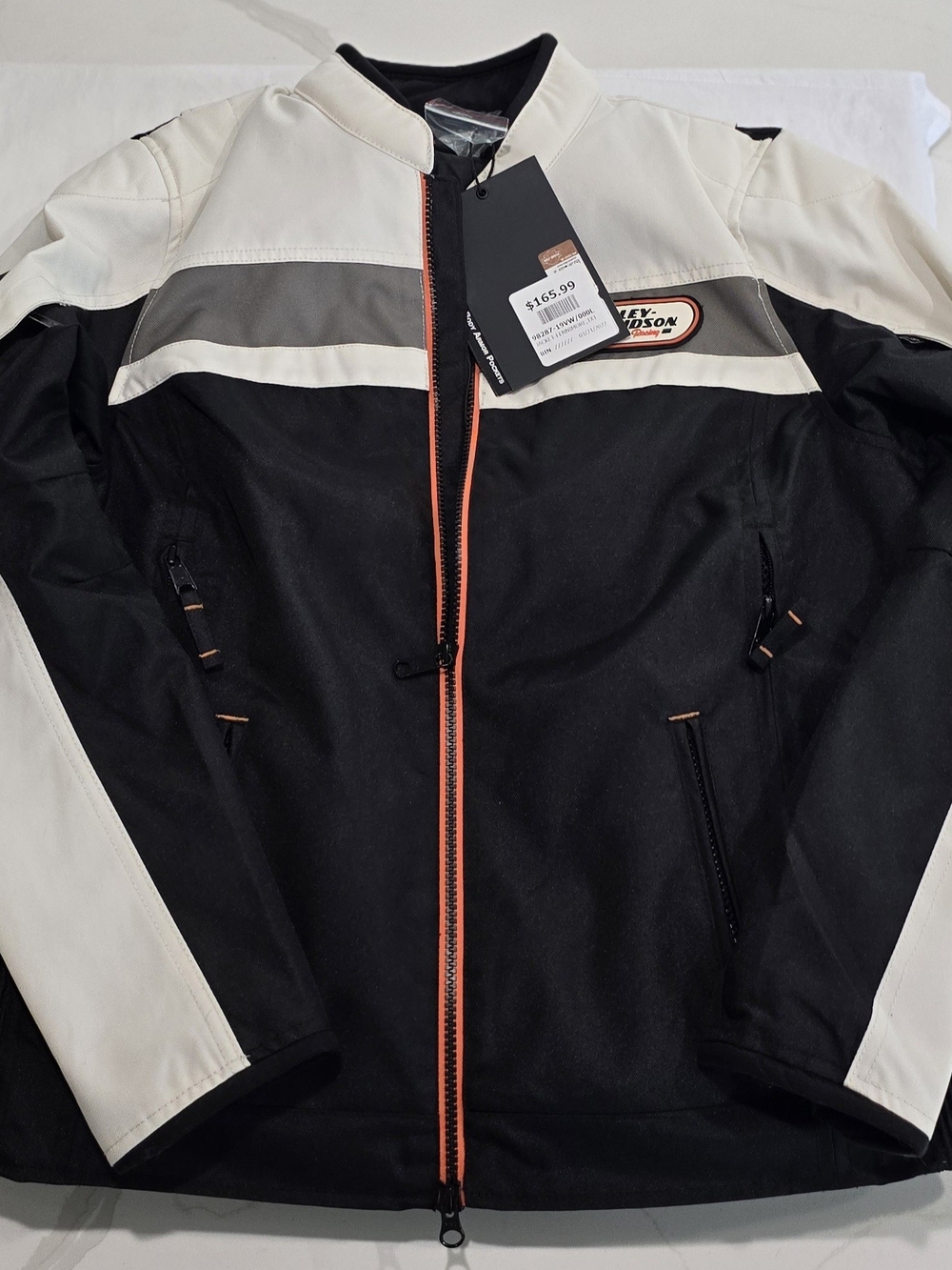 Harley-Davidson Black, White & Gray Performance Jacket with Orange Trim